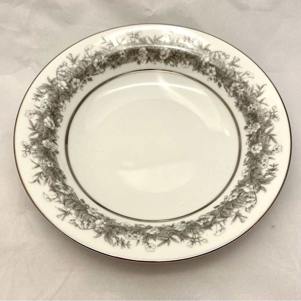 Sango Florentine Platinum Silver Bowls, Japan, Set of 4 Vintage 1950s EUC
